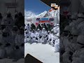 Rajnath Singh interacts with the Armed Forces personnel at Siachen Glacier in Ladakh | News9