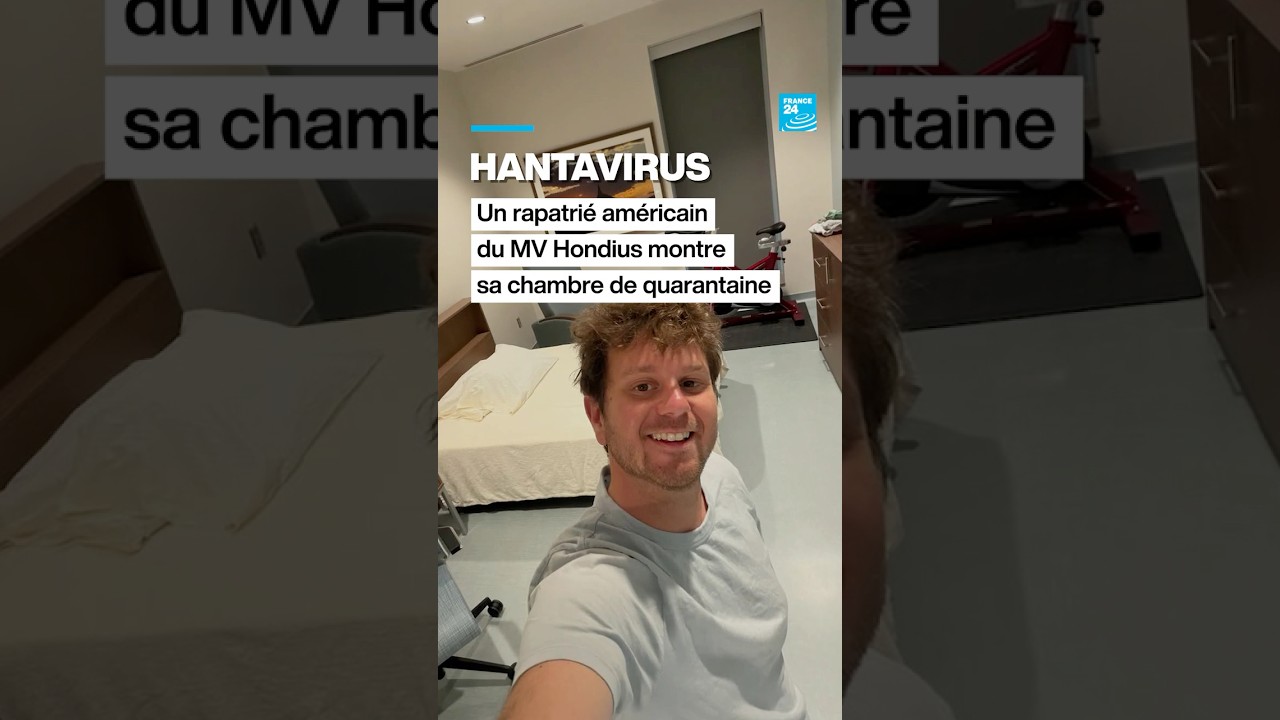 Hantavirus : un rapatrié américain du MV Hondius montre sa chambre de quarantaine • FRANCE 24