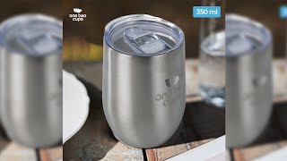 Pratinjau video produk One Two Cups Gelas Tumbler Kopi Mug Egg Shaped Stainless Steel 350ml - TR-321