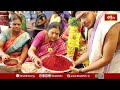దేవి నవరాత్రుల శుభవేళ ఒంగోలులో కాత్యాయని దేవికి 108 కేజీల కుంకుమార్చన.. | Kumkumarchana In katyayani