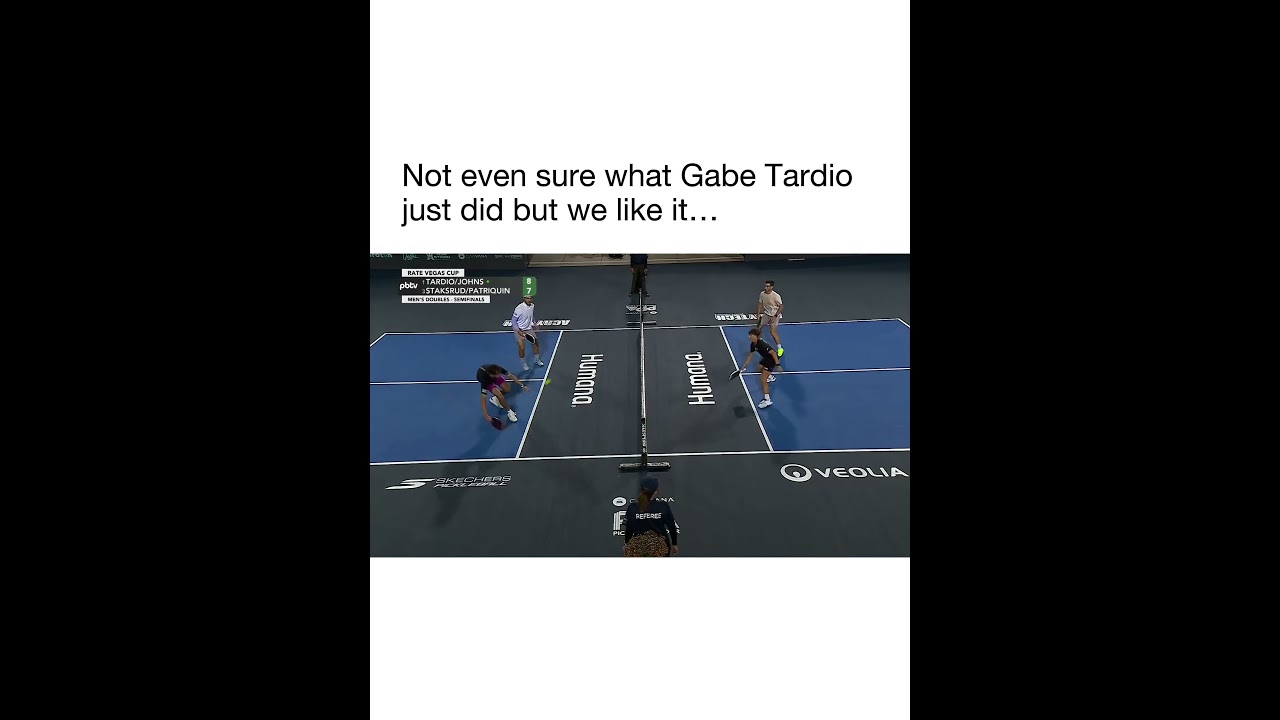 NO WAY 😧 How did Gabe Tardio hit this pickleball shot?!