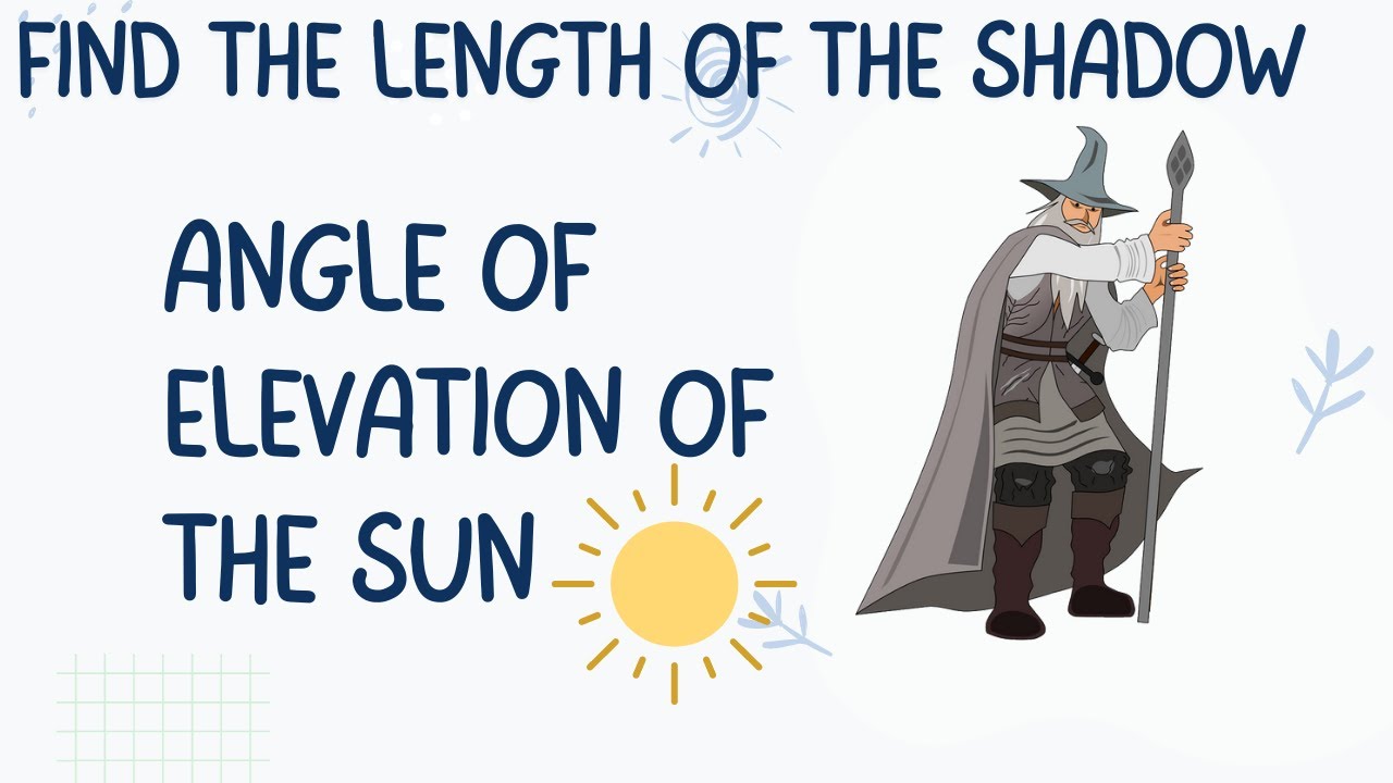 Trigonometry: Angle of Elevation Word Problem - Find the Length of the Shadow