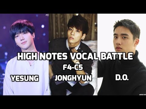 Yesung vs Jonghyun vs D.O. : High Notes Vocal Battle F4-C5 | 예성 vs 종현 vs 디오 : 고음배틀