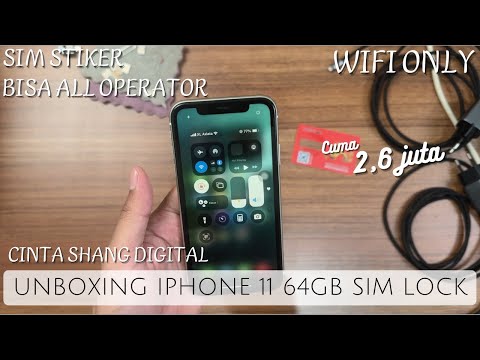 Unboxing IPhone 11 64gb Sim Lock Wifi Only || Bisa All Operator