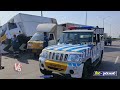 Vehicle Carrying Eggs Hits Divider On ORR | Keesara | V6 News  - 03:04 min - News - Video