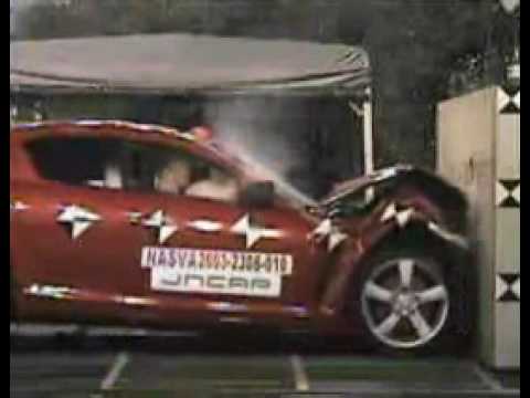 Видео краш-теста Mazda Rx-8 2003 - 2008