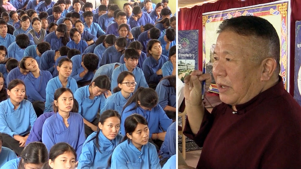 Education Kalon Highlights Importance of Every Tibetan Using Tibetan Language During Mundgod Visit