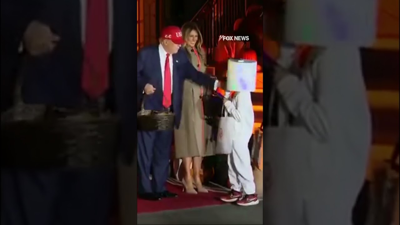 'TRICK' OR TREAT: President Trump has fun with one trick-or-treater #shorts #halloween