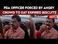 Eat These Expired Biscuits: FDA Officer Forced By Angry Crowd In Maharashtra