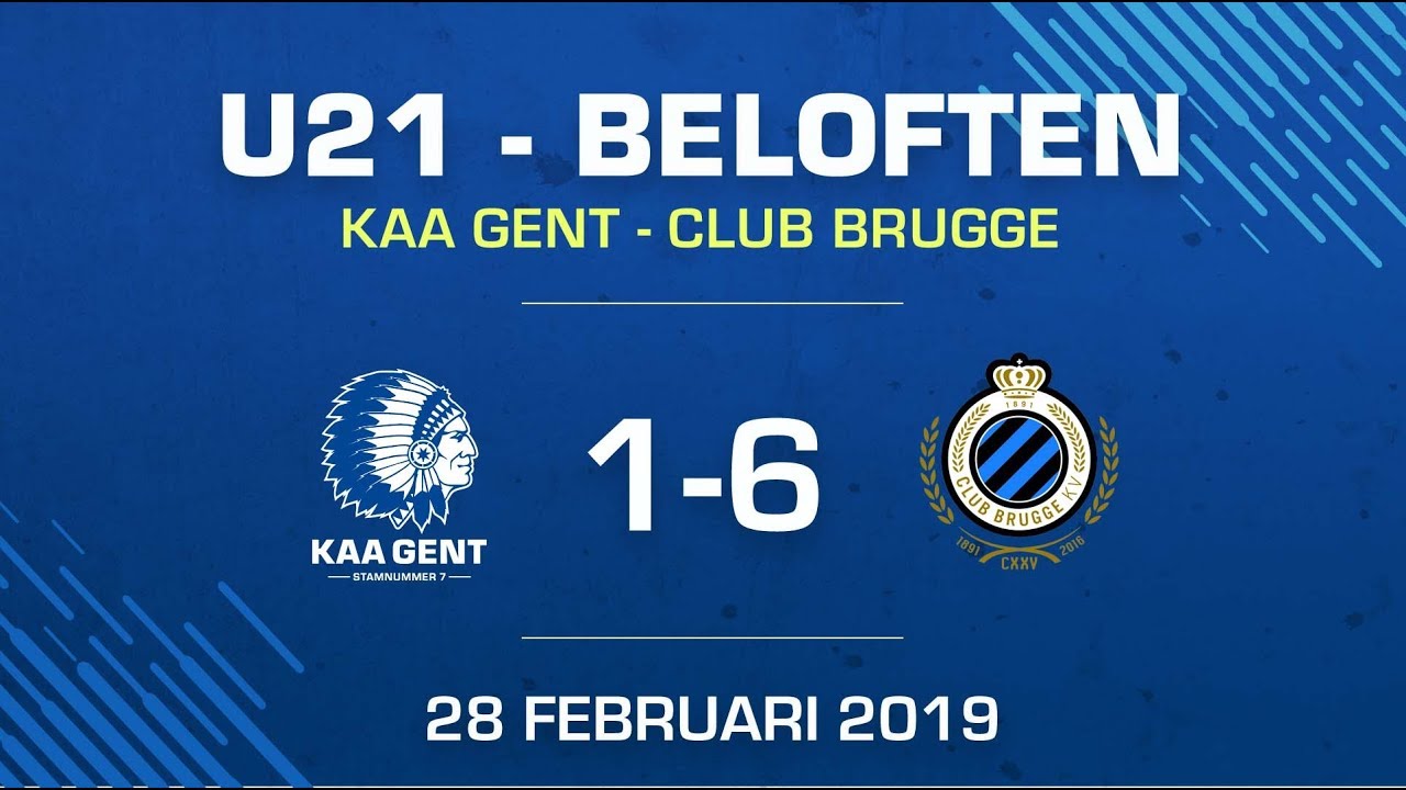 U21 KAA GENT - Club Brugge: 1-6