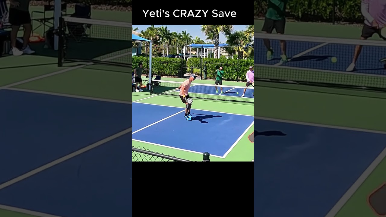 Yeti's CRAZY Save #pickleball #Seniorpickleball #pickleballhighlights #pickleballusa