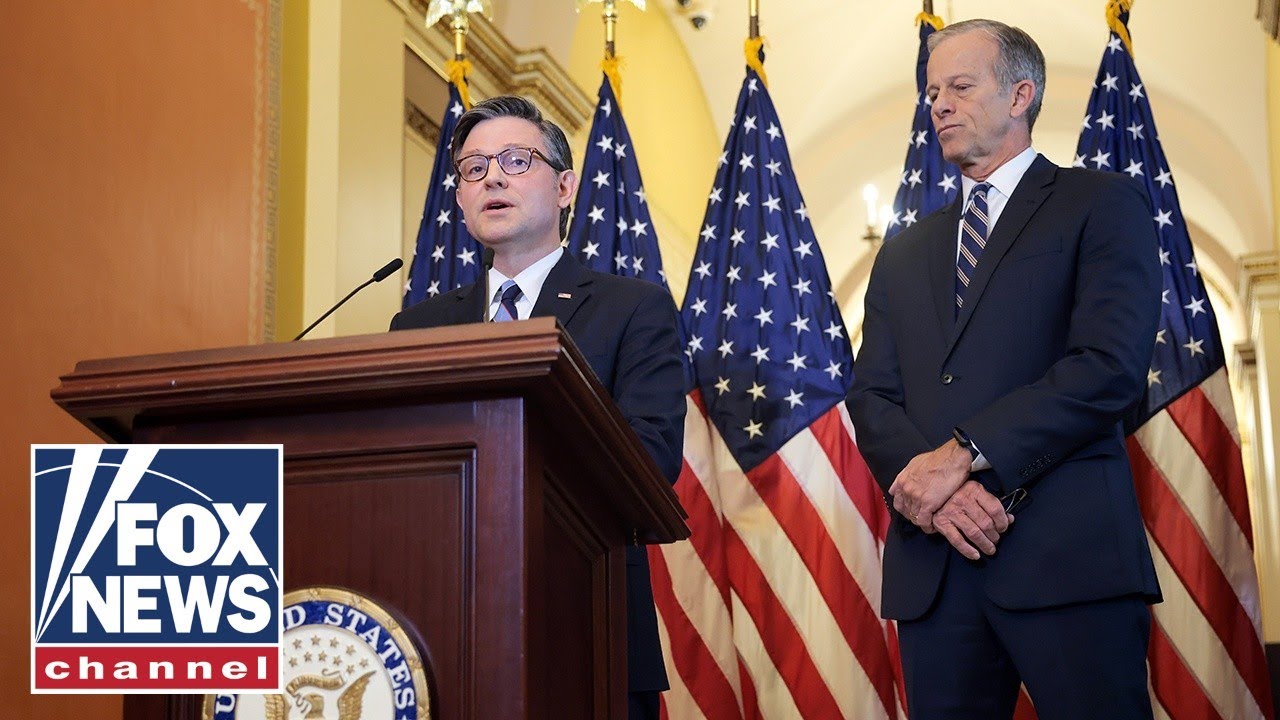 WATCH LIVE: Speaker Johnson, Sen. Thune hold presser on day 3 of shutdown