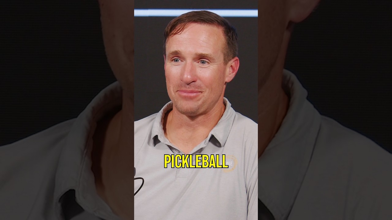 The legend Drew Brees on Pickleballers. TOMORROW. ⚡️