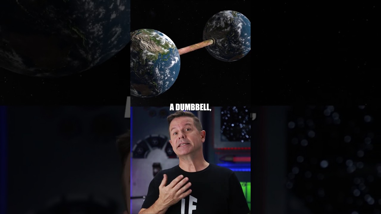 What If The Earth Was Shaped Like a Dumbbell? #SpaceSimulation #Earth #Shorts