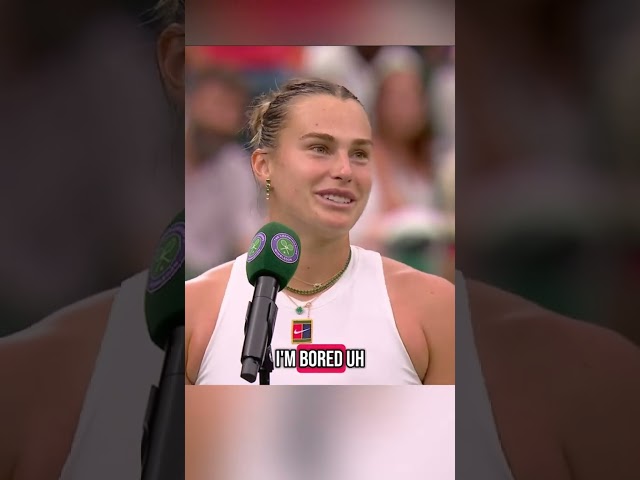 Aryna Sabalenka on how'd she would celebrate at Wimbledon 😂