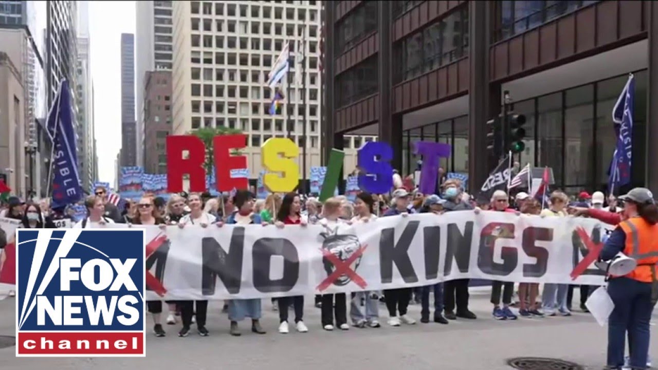 Prominent Democrats join 'No Kings' protests as Republicans blast 'hate America rally'