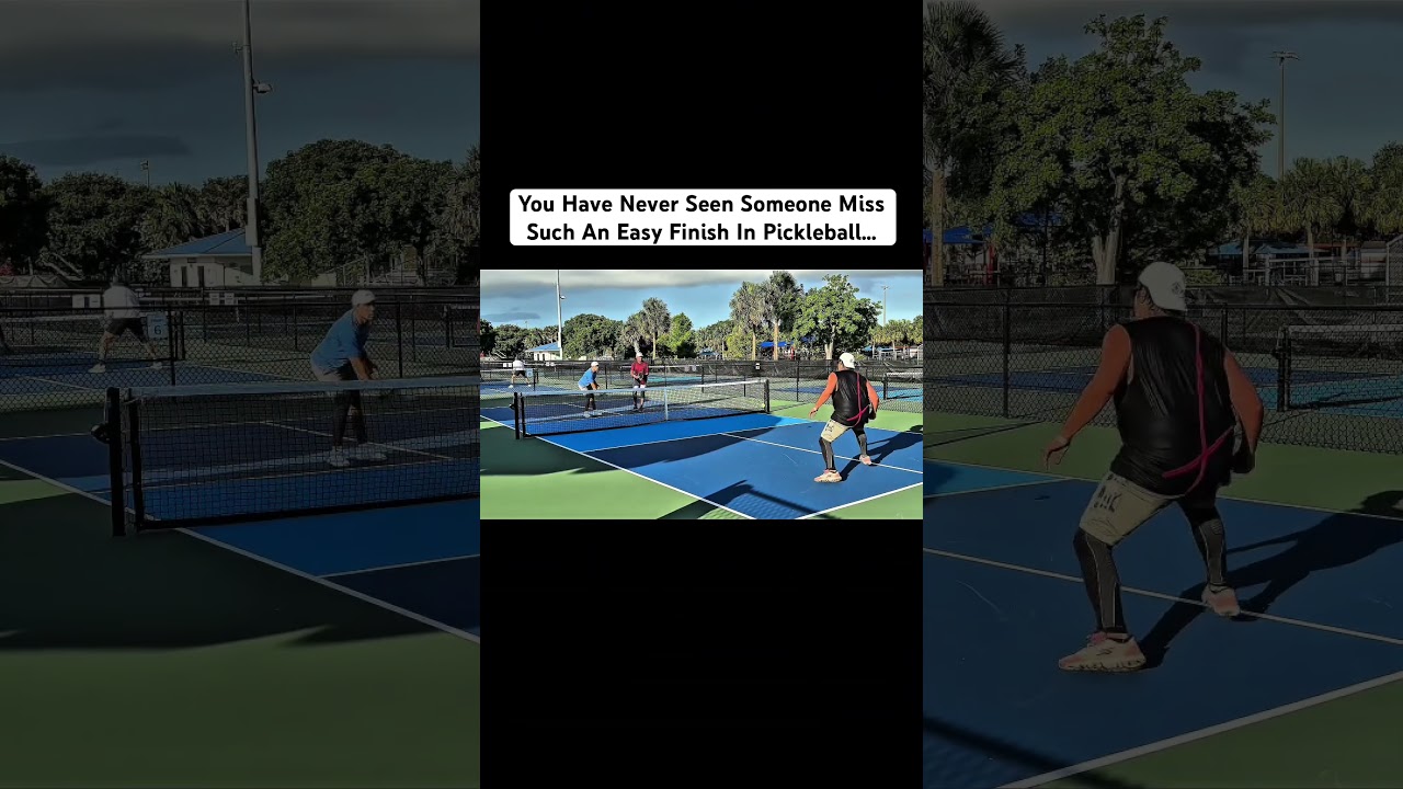 You Have Never Seen Someone Miss Such An Easy Finish In Pickleball! #pickleball #fyp #viral #shorts