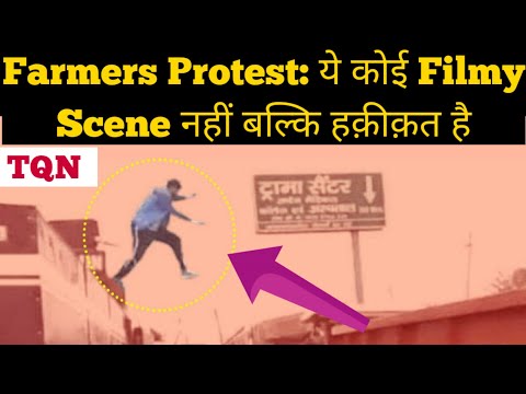 Watch: Protesting farmer jumps onto Police vehicle to switch off water canon Watch: Protesting farmer jumps onto Police vehicle to switch off water canon
