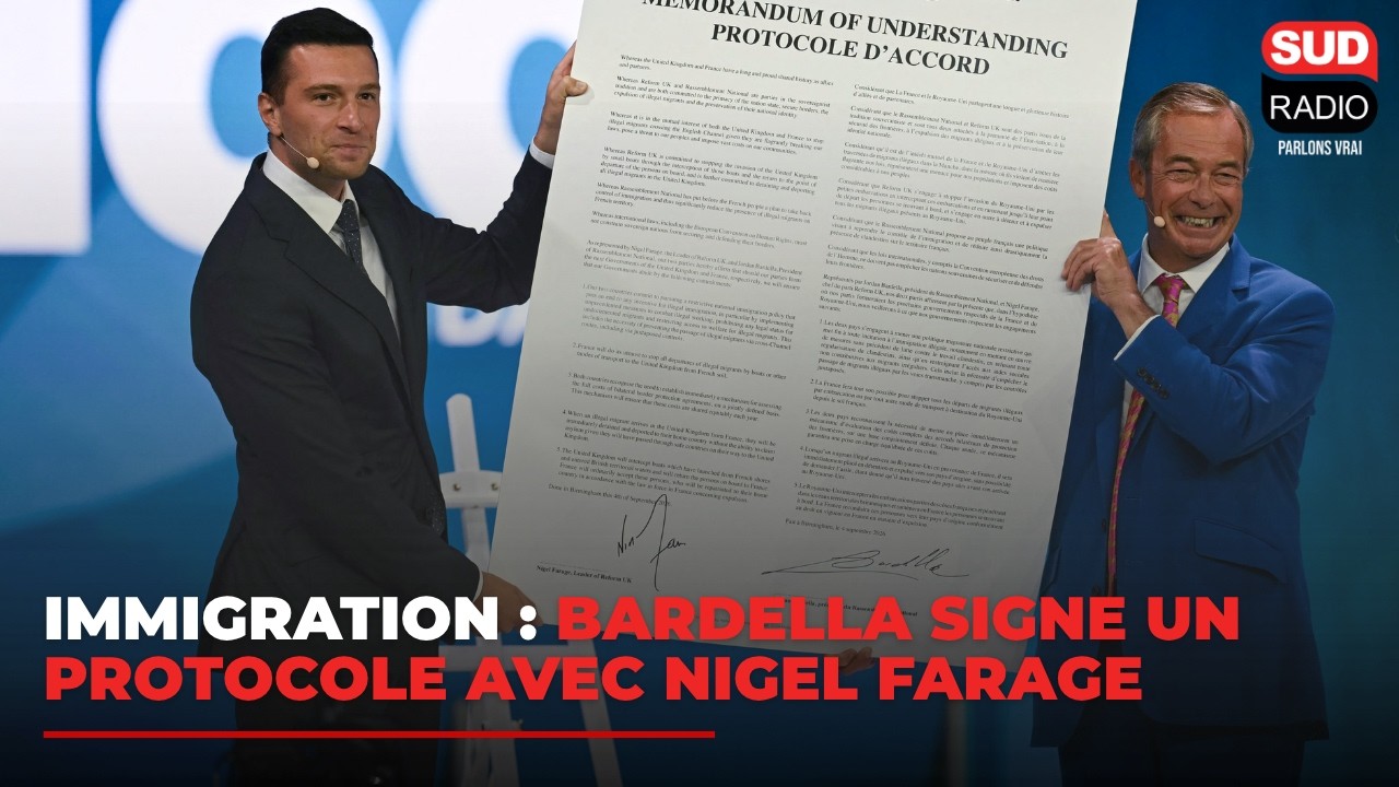 Le protocole d'accord avec Nigel Farage signé par Jordan Bardella suscite la polémique