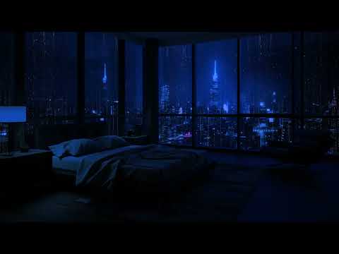 Relaxing City Night: Urban Rain Serenade with Heavy Rain Sounds