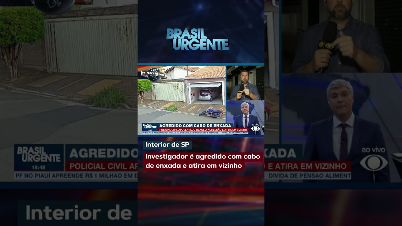 Investigador é agredido com cabo de enxada e atira em vizinho
