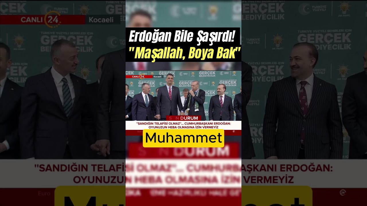 Erdoğan Bile Şaşırdı: “Maşallah Boya Bak, Cumhurbaşkanı’ndan Daha Uzun” #shorts #erdoğan #haber