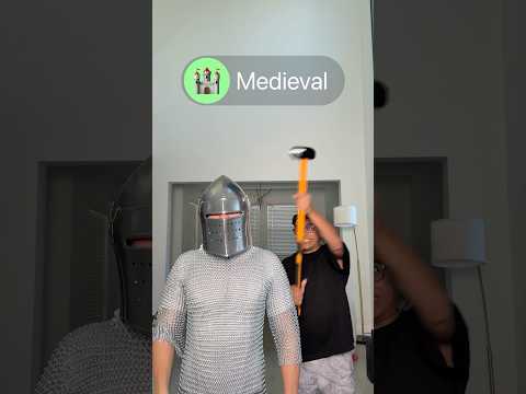 Testei um Capacete Medieval