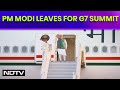 PM Modi Latest News | PM Modi Leaves For G7 Summit In Italy In 1st Overseas Visit Of New Term