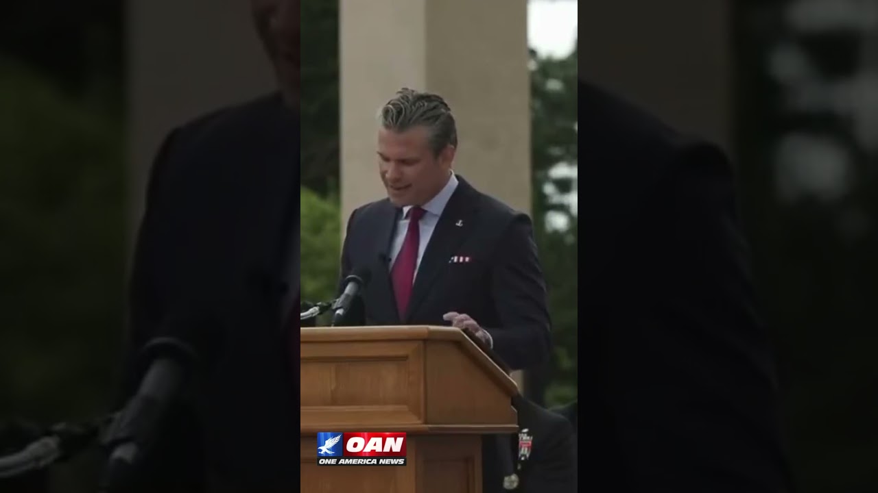 Secretary of War Pete Hegseth paid tribute to D-Day veterans in Normandy