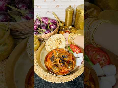 Spice up your lunch with Bharwa Baingan Masala #shorts #ytshorts #bharwabaingan #baingan #gravy #eat