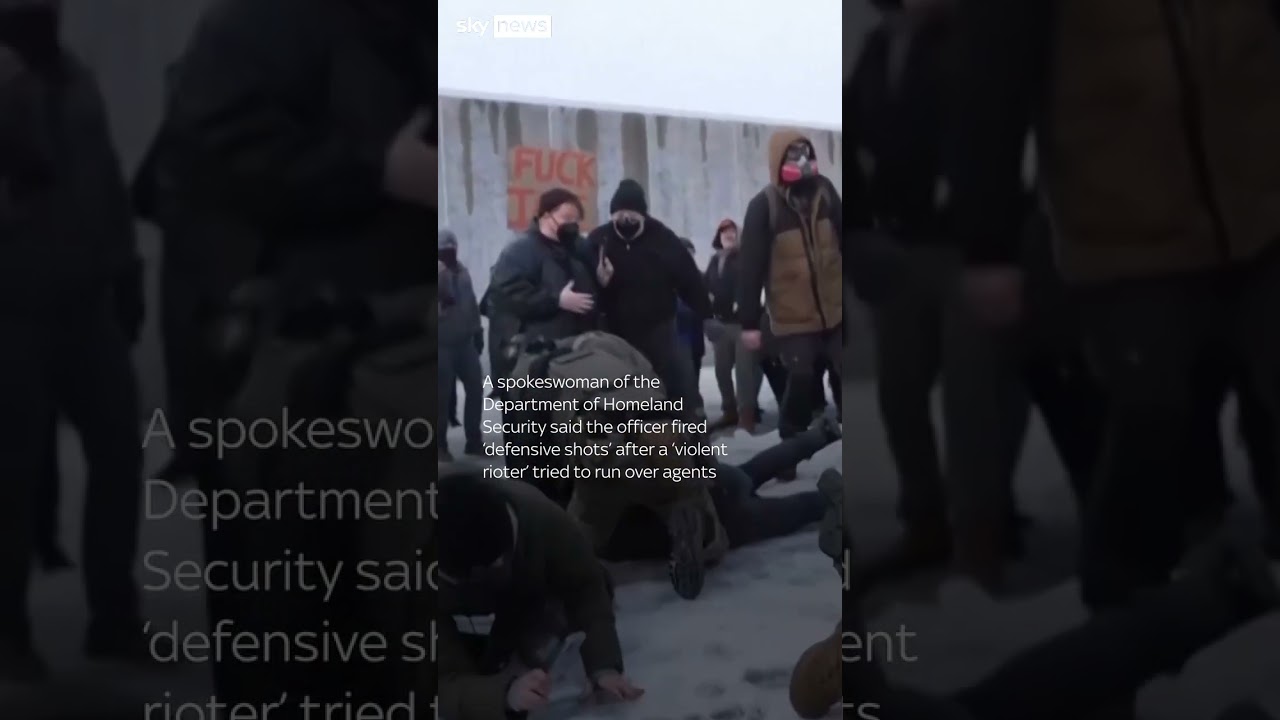 Protests in Minneapolis after woman shot dead by ICE agent