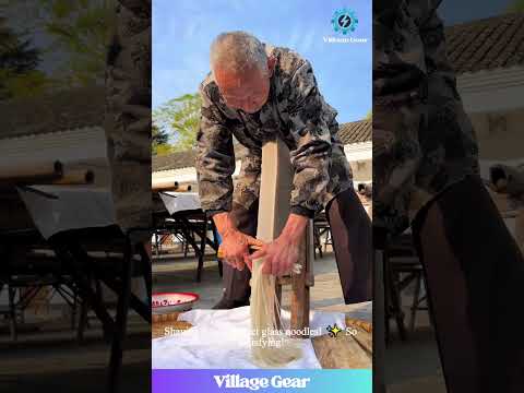 SECRET Art of Glass Noodles! 🤯 Watch This Master Turn a Solid Block into PERFECT Noodles! #noodles