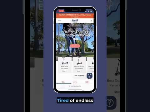 Tired of endless scooter research? Say hello to the effortless solution - the fluidfreeride quiz! 🛴