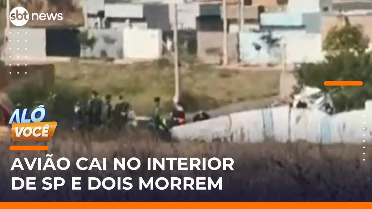Avião de pequeno porte cai em São José do Rio Preto (SP) e deixa dois mortos #AloVoce