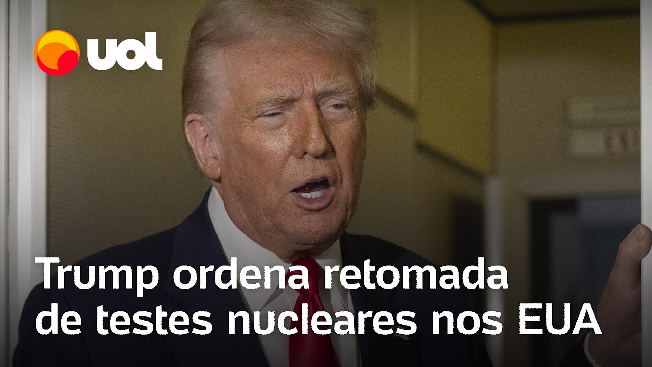 Trump diz que ordenou retomar testes de armas nucleares dos EUA veja vídeo  TV Online Trump diz que ordenou retomar testes de armas nucleares dos EUA veja vídeo