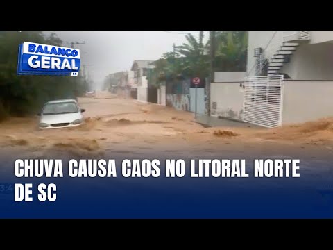 Chuva forte afeta Governador Celso Ramos e cidades do Litoral Norte