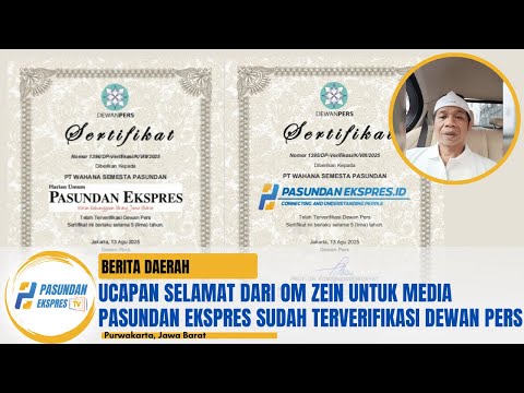 Ucapan Selamat Dari Om Zein Untuk Media Pasundan Ekspres Sudah Terverifikasi Dewan Pers