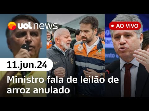 Governo Lula anula leilão de arroz: ministro Paulo Teixeira ao vivo no UOL News 2ª Edição | 11/06/24