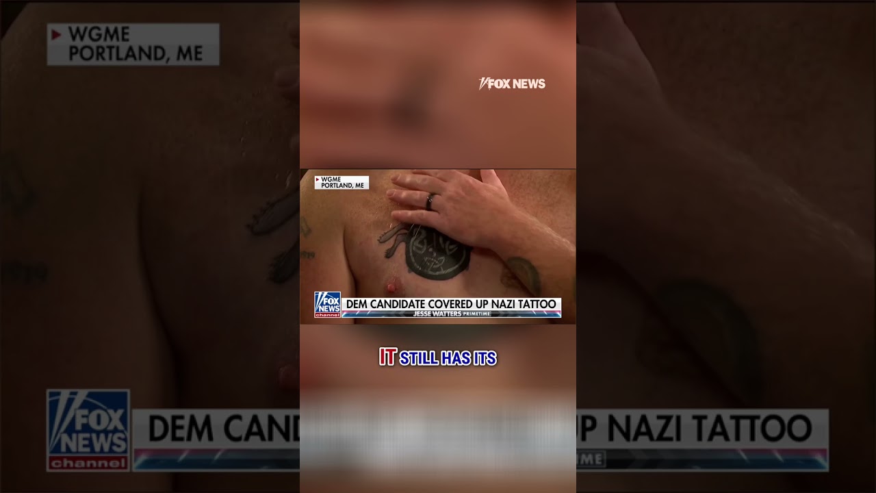 Dems are defending a guy with a Nazi tattoo: Jesse Watters #shorts #maine #senate #politics #usa #us