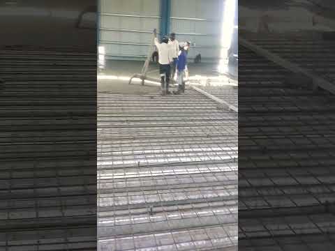 Slab Over STEEL STRUCTURE. #concrete #civil #CIVI