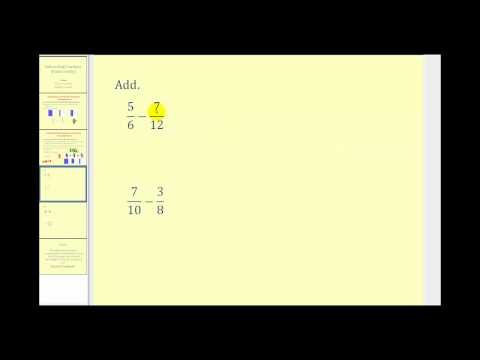 Subtracting Fractions Introduction - Positive Only ( Video