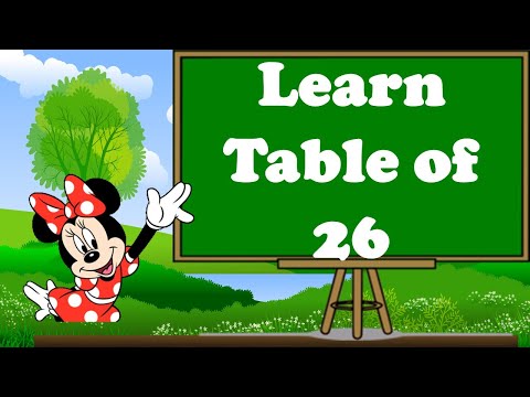 Table of 26 | Learn Multiplication Table of 26 | 26 ka Table | 26 ka pahada | Maths Table
