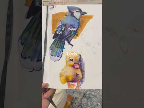 What is your favorite bird? #artwork #artist #portraitart #animalart #portraitpainting #markers