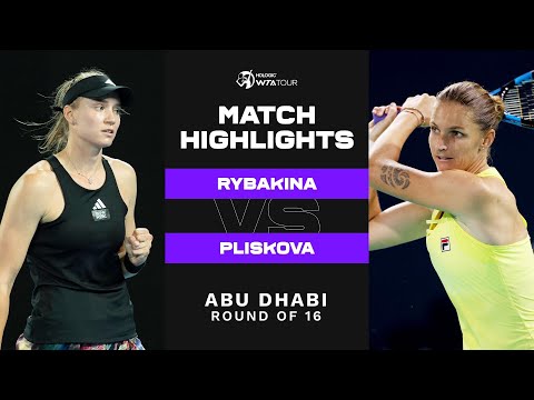 Elena Rybakina vs. Karolina Pliskova | 2023 Abu Dhabi Round of 16 | WTA Match Highlights