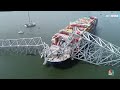 NTSB aerial video shows Baltimore bridge after cargo ship crash  - 01:21 min - News - Video