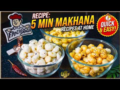 Sirf 5 Minute Mein Tasty Weight Loss Snack! 🍿 3 Spicy Makhana Recipes #weightloss #makhana