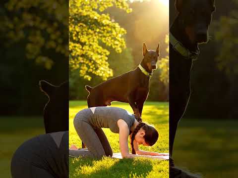 When Yoga Becomes a Bond of Love #goldenretriever #goldenretreiver #puppy #goldenretreivers