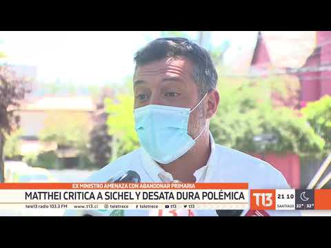 Sebastián Sichel amenaza con abandonar primaria tras entrevista de Matthei
