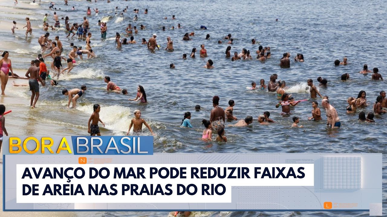 Avanço do mar pode reduzir faixas de areia nas praias do Rio