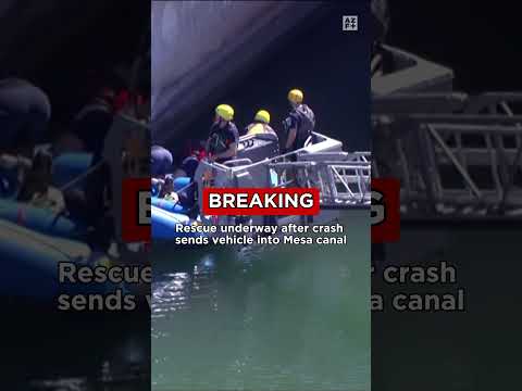 Crews work to rescue people from Mesa canal